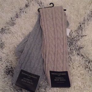 Two pairs of Banana Republic boot socks